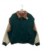Championチャンピオン）の古着「エルボーパッチスタジャン」｜グリーン