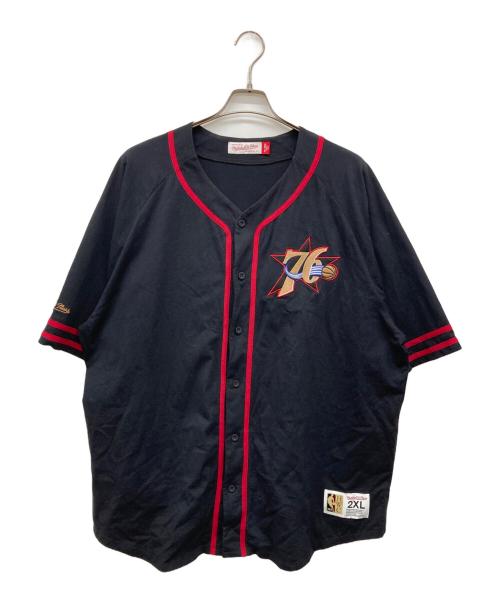 MITCHELL & NESS（ミッチェルアンドネス）MITCHELL & NESS (ミッチェルアンドネス) ゲームシャツ ブラック サイズ:2X-LARGEの古着・服飾アイテム