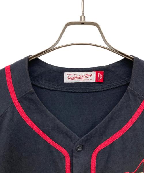 MITCHELL & NESS（ミッチェルアンドネス）MITCHELL & NESS (ミッチェルアンドネス) ゲームシャツ ブラック サイズ:2X-LARGEの古着・服飾アイテム
