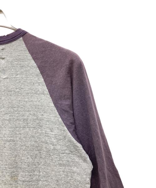 DAIRIKU（ダイリク）DAIRIKU (ダイリク) Palms Raglan Tee グレー×パープル サイズ:Mの古着・服飾アイテム