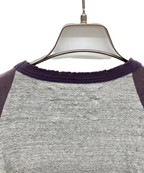 DAIRIKU（ダイリク）DAIRIKU (ダイリク) Palms Raglan Tee グレー×パープル サイズ:Mの古着・服飾アイテム