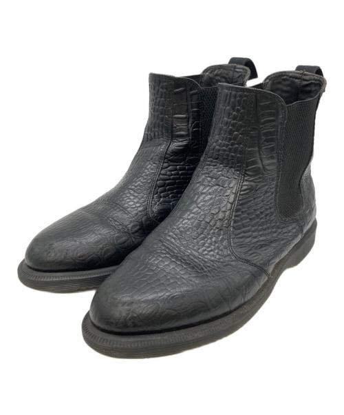 Dr.Martens（ドクターマーチン）Dr.Martens (ドクターマーチン) 型押しサイドゴアブーツ ブラック サイズ:UK7の古着・服飾アイテム