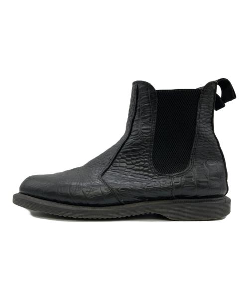 Dr.Martens（ドクターマーチン）Dr.Martens (ドクターマーチン) 型押しサイドゴアブーツ ブラック サイズ:UK7の古着・服飾アイテム