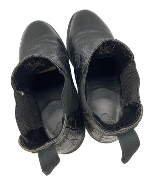 Dr.Martens（ドクターマーチン）Dr.Martens (ドクターマーチン) 型押しサイドゴアブーツ ブラック サイズ:UK7の古着・服飾アイテム