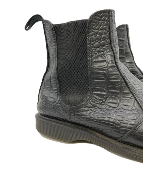 Dr.Martens（ドクターマーチン）Dr.Martens (ドクターマーチン) 型押しサイドゴアブーツ ブラック サイズ:UK7の古着・服飾アイテム
