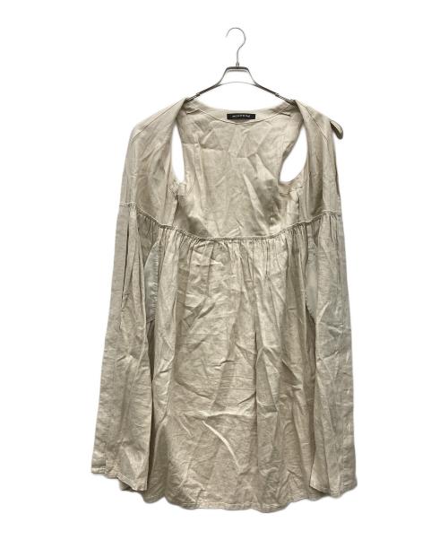 mizuiro-ind（ミズイロインド）mizuiro-ind (ミズイロインド) ノースリーブワンピース ベージュ サイズ:なしの古着・服飾アイテム