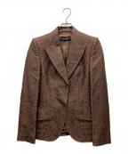 DOLCE & GABBANAドルチェ＆ガッバーナ）の古着「ジャガードテーラードジャケット」｜ブラウン
