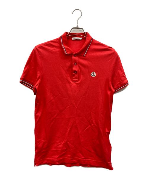 MONCLER（モンクレール）MONCLER (モンクレール) ポロシャツ レッド サイズ:Mの古着・服飾アイテム