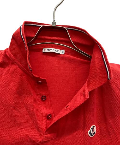MONCLER（モンクレール）MONCLER (モンクレール) ポロシャツ レッド サイズ:Mの古着・服飾アイテム
