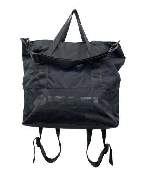 DIESEL（ディーゼル）DIESEL (ディーゼル) 3WAYバッグ ブラック×イエローの古着・服飾アイテム