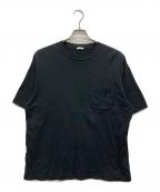 COMOLIコモリ）の古着「裏毛半袖クルーネックカットソー」｜ブラック