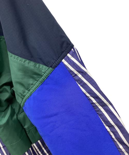 sacai（サカイ）sacai (サカイ) ドッキングフーデッドストライプシャツ ネイビー サイズ:2の古着・服飾アイテム