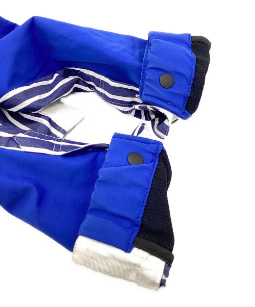 sacai（サカイ）sacai (サカイ) ドッキングフーデッドストライプシャツ ネイビー サイズ:2の古着・服飾アイテム