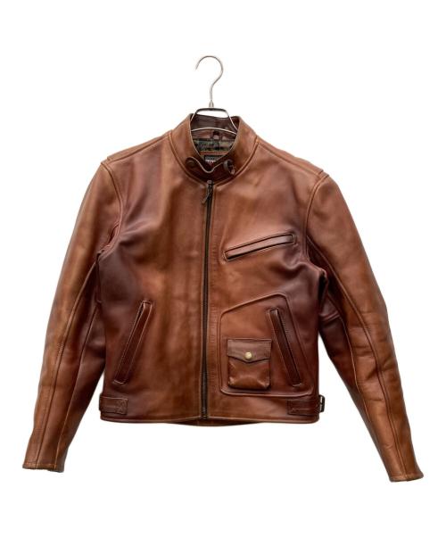 NANKAI（ナンカイ）NANKAI (ナンカイ) ライダースレザージャケット ブラウン サイズ:Lの古着・服飾アイテム