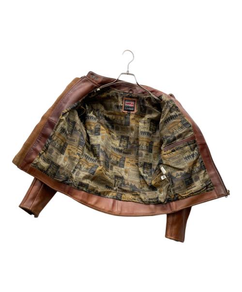 NANKAI（ナンカイ）NANKAI (ナンカイ) ライダースレザージャケット ブラウン サイズ:Lの古着・服飾アイテム