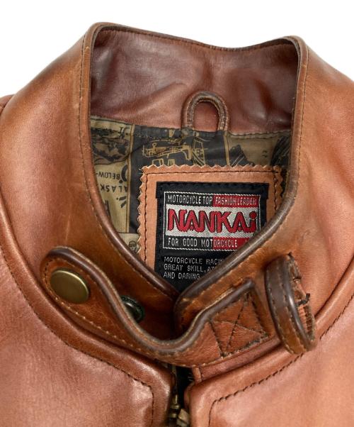 NANKAI（ナンカイ）NANKAI (ナンカイ) ライダースレザージャケット ブラウン サイズ:Lの古着・服飾アイテム