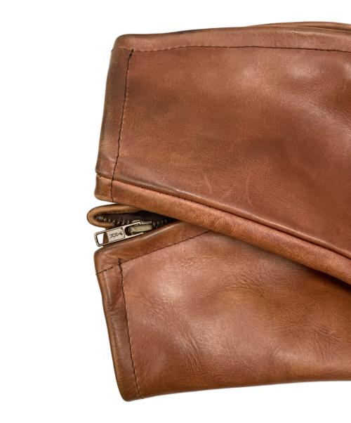 NANKAI（ナンカイ）NANKAI (ナンカイ) ライダースレザージャケット ブラウン サイズ:Lの古着・服飾アイテム