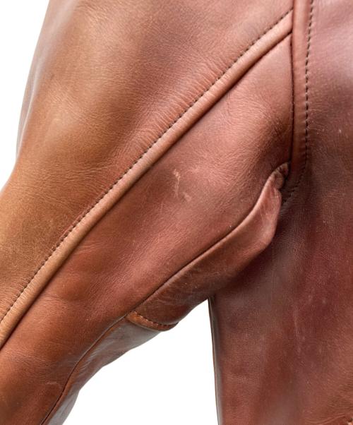 NANKAI（ナンカイ）NANKAI (ナンカイ) ライダースレザージャケット ブラウン サイズ:Lの古着・服飾アイテム