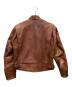 NANKAI (ナンカイ) ライダースレザージャケット ブラウン サイズ:L：5000円