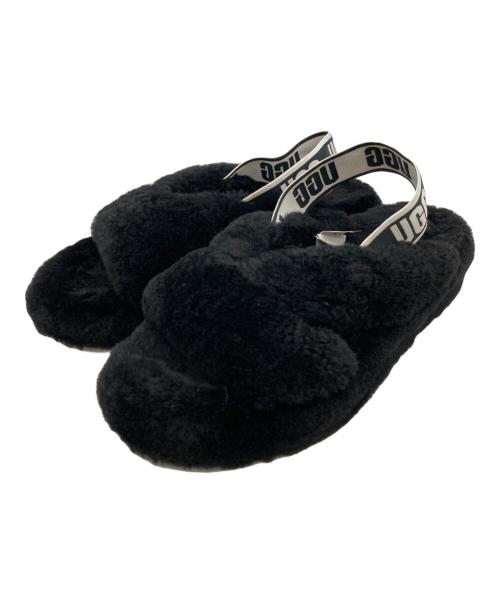 UGG（アグ）UGG (アグ) ファブイヤーサンダル ブラック サイズ:24の古着・服飾アイテム