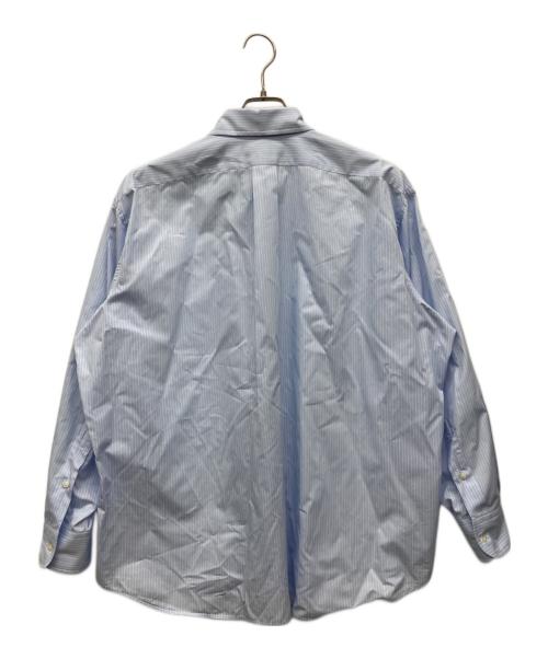 INDIVIDUALIZED SHIRTS（インディビジュアライズドシャツ）INDIVIDUALIZED SHIRTS (インディビジュアライズドシャツ) ストライプシャツ スカイブルー サイズ:Mの古着・服飾アイテム