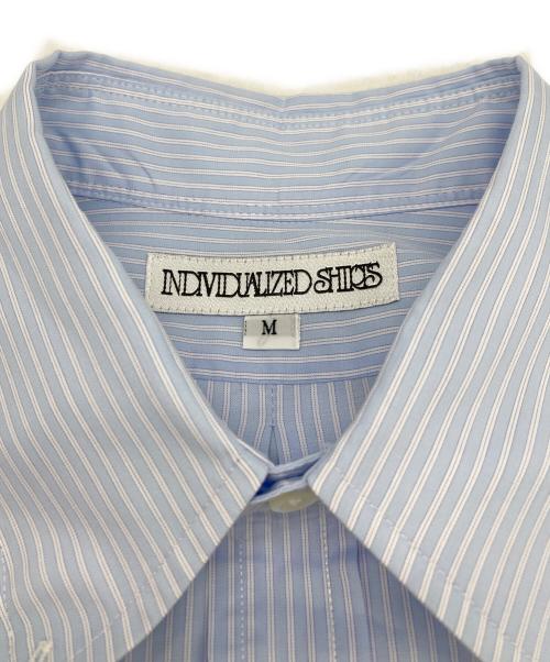 INDIVIDUALIZED SHIRTS（インディビジュアライズドシャツ）INDIVIDUALIZED SHIRTS (インディビジュアライズドシャツ) ストライプシャツ スカイブルー サイズ:Mの古着・服飾アイテム