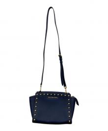MICHAEL KORS（マイケル・コース）の古着「ロックスタッズ 2WAYショルダーバッグ」｜ネイビー