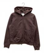 kaikoカイコー）の古着「ダブルジップパーカー」｜ブラウン