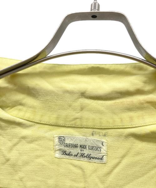 Duke of Hollywood（デュークオブハリウッド）duke of hollywood (デュークオブハリウッド) イタリアンカラーシャツ イエロー サイズ:Lの古着・服飾アイテム