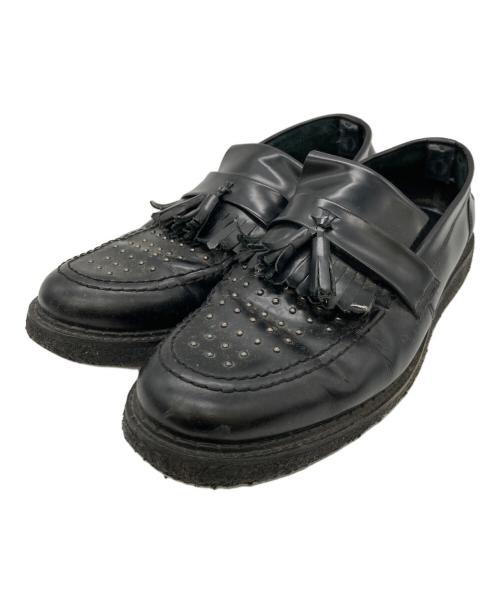 FRED PERRY（フレッドペリー）FRED PERRY (フレッドペリー) GEORGE COX (ジョージコックス) スタッズローファー ブラック サイズ:UK9の古着・服飾アイテム