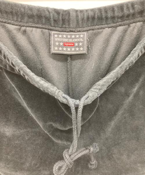SUPREME（シュプリーム）Supreme (シュプリーム) Hysteric Glamour (ヒステリックグラマー) ベロアショーツ ブラック サイズ:SMALLの古着・服飾アイテム