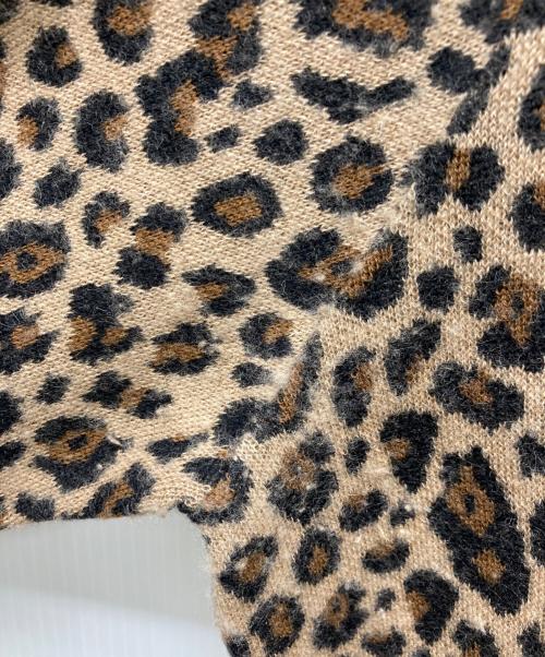 PEARLY GATES（パーリーゲイツ）PEARLY GATES (パーリーゲイツ) レオパードカシミア混ニット ベージュ サイズ:6の古着・服飾アイテム