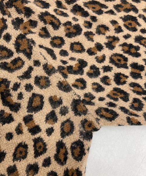 PEARLY GATES（パーリーゲイツ）PEARLY GATES (パーリーゲイツ) レオパードカシミア混ニット ベージュ サイズ:6の古着・服飾アイテム