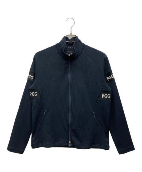 PGG（ピージージー）PGG (ピージージー) エンボス加工ジップジャケット ネイビー サイズ:5 C94-100,T172-180の古着・服飾アイテム