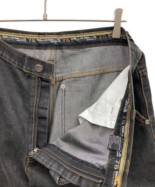 pellepelle（ペレペレ）pellepelle (ペレペレ) ペインターデニムパンツ ブラック サイズ:36×34の古着・服飾アイテム