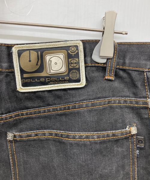 pellepelle（ペレペレ）pellepelle (ペレペレ) ペインターデニムパンツ ブラック サイズ:36×34の古着・服飾アイテム