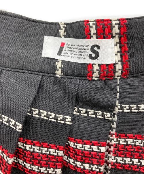 I.S.（アイエス）I.S. (アイエス) チェックスカート レッド サイズ:9の古着・服飾アイテム