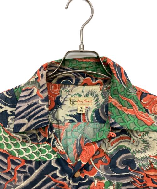 Dry Bones（ドライボーンズ）Dry bones (ドライボーンズ) 和柄龍アロハシャツ グリーン サイズ:38Mの古着・服飾アイテム