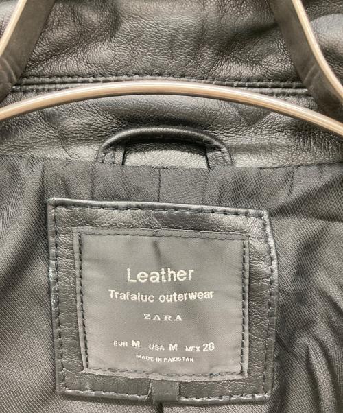 ZARA（ザラ）ZARA (ザラ) シープスキンダブルライダースジャケット ブラック サイズ:Mの古着・服飾アイテム