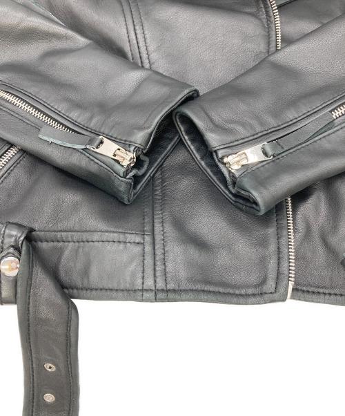 ZARA（ザラ）ZARA (ザラ) シープスキンダブルライダースジャケット ブラック サイズ:Mの古着・服飾アイテム