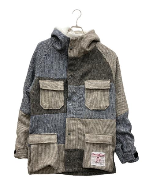 Harris Tweed（ハリスツイード）Harris Tweed (ハリスツイード) KMK (キングリーマスク) ウールジャケット グレー サイズ:Lの古着・服飾アイテム