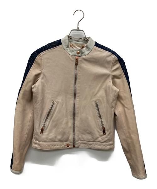 DIESEL（ディーゼル）DIESEL (ディーゼル) ライダースジャケット ピンク サイズ:XSの古着・服飾アイテム