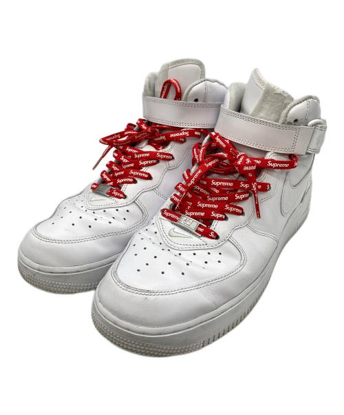 NIKE（ナイキ）NIKE (ナイキ) Supreme (シュプリーム) AIR FORCE1 MID ホワイト サイズ:US10の古着・服飾アイテム