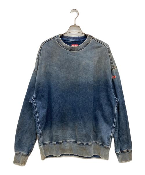 DIESEL（ディーゼル）DIESEL (ディーゼル) デニムスウェット インディゴ サイズ:Lの古着・服飾アイテム