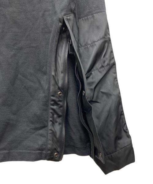 Dior（ディオール）Dior (ディオール) sacai (サカイ) サイドスリット ナイロン切替 スウェットシャツ ブラック サイズ:Mの古着・服飾アイテム
