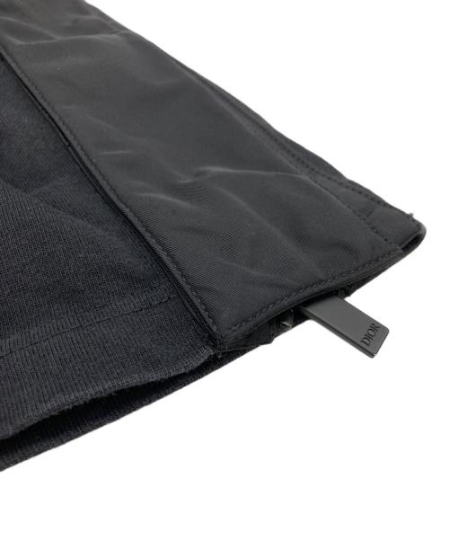 Dior（ディオール）Dior (ディオール) sacai (サカイ) サイドスリット ナイロン切替 スウェットシャツ ブラック サイズ:Mの古着・服飾アイテム