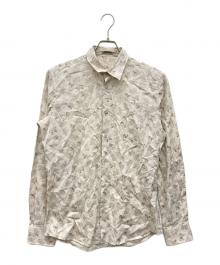 BOTTEGA VENETA（ボッテガベネタ）の古着「バタフライ柄シャツ」｜ベージュ