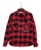 OFFWHITEオフホワイト）の古着「チェックネルシャツ」｜レッド