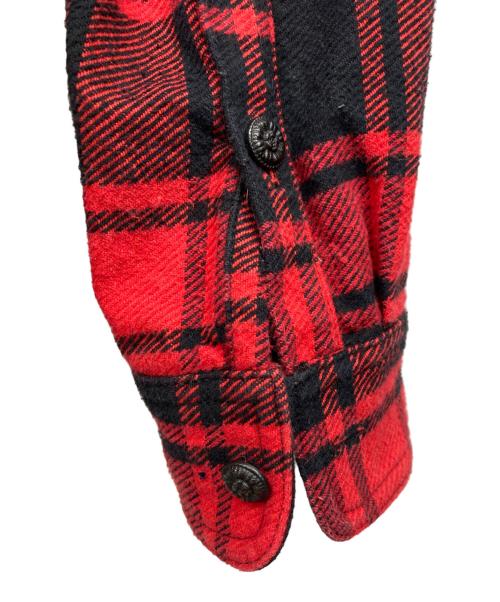 OFFWHITE（オフホワイト）OFFWHITE (オフホワイト) チェックネルシャツ レッド サイズ:Sの古着・服飾アイテム