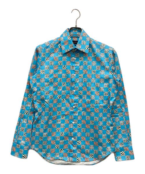 LOUIS VUITTON（ルイ ヴィトン）LOUIS VUITTON (ルイ ヴィトン) ディストーテッドダミエクラシック ロングスリーブ シャツ スカイブルー サイズ:Sの古着・服飾アイテム